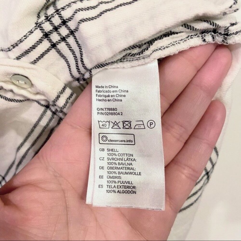 Plaid Cotton Button Down | Sz 2 - Picture 6 of 6